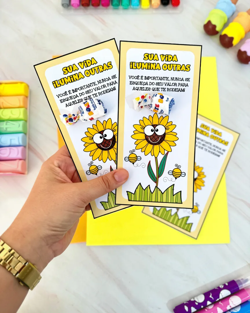 Cartão Lembrancinha Setembro Amarelo: Sua Vida Ilumina Outras — imagem 3
