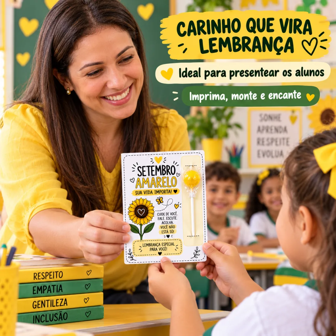 Cartão “Sua Vida Importa” em PDF (Ed. Infantil ao Ensino Médio) — imagem 2
