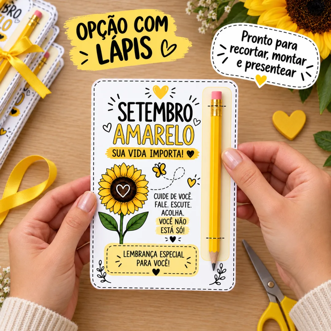 Cartão “Sua Vida Importa” em PDF (Ed. Infantil ao Ensino Médio) — imagem 4
