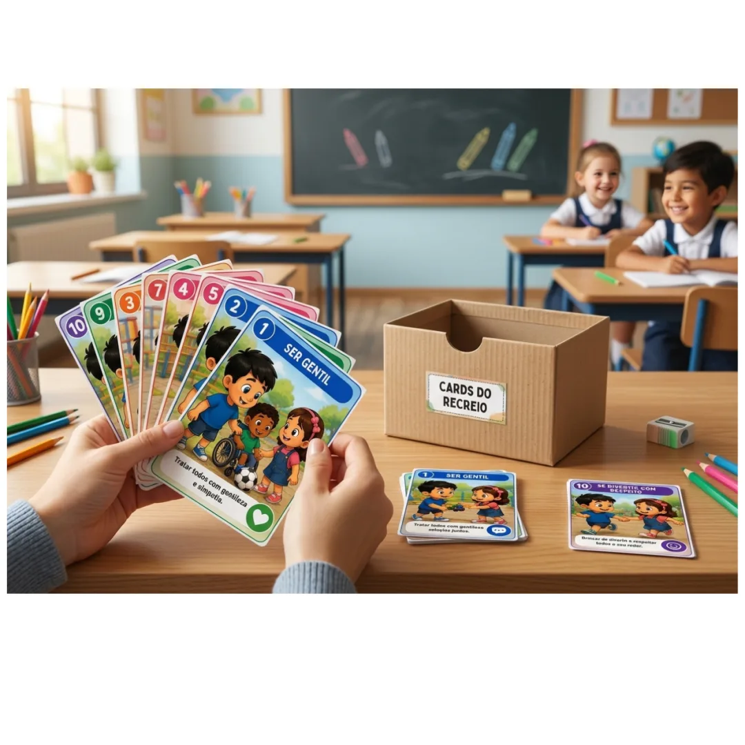 Cartaz Atitudes Conviver no Recreio Infantil Fundamental PDF/PNG — imagem 2