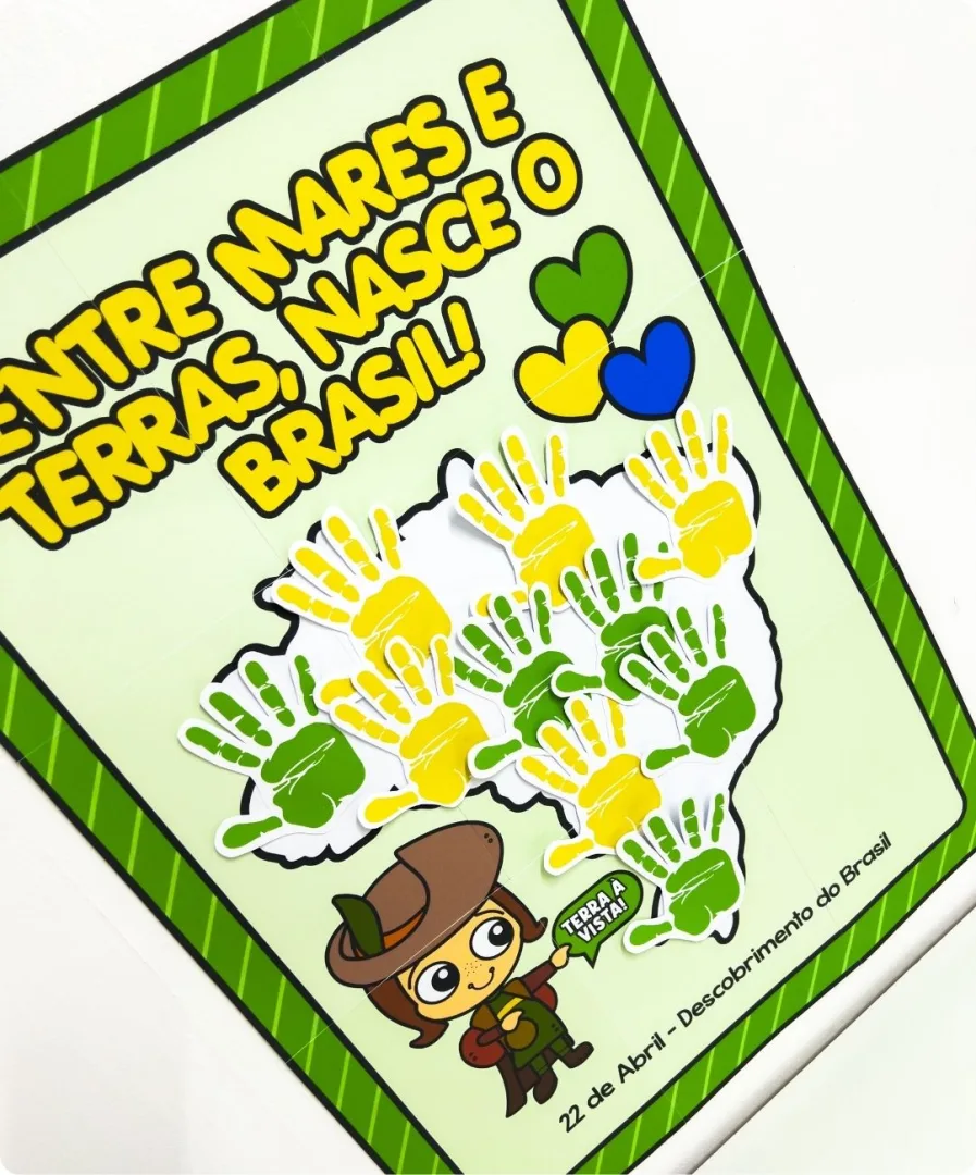 CARTAZ COLABORATIVO DESCOBRIMENTO DO BRASIL - PARA IMPRIMIR — imagem 5