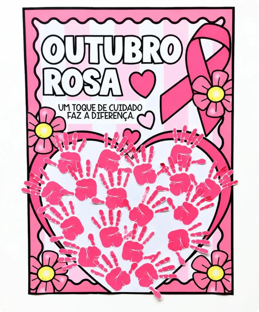 Cartaz Colaborativo Outubro Rosa - Educação Infantil - PDF — imagem 2