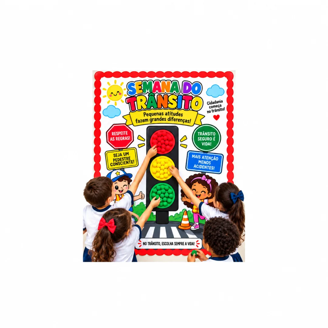 Cartaz Coletivo Trânsito - Educação Infantil - PDF 10 Partes — imagem 3