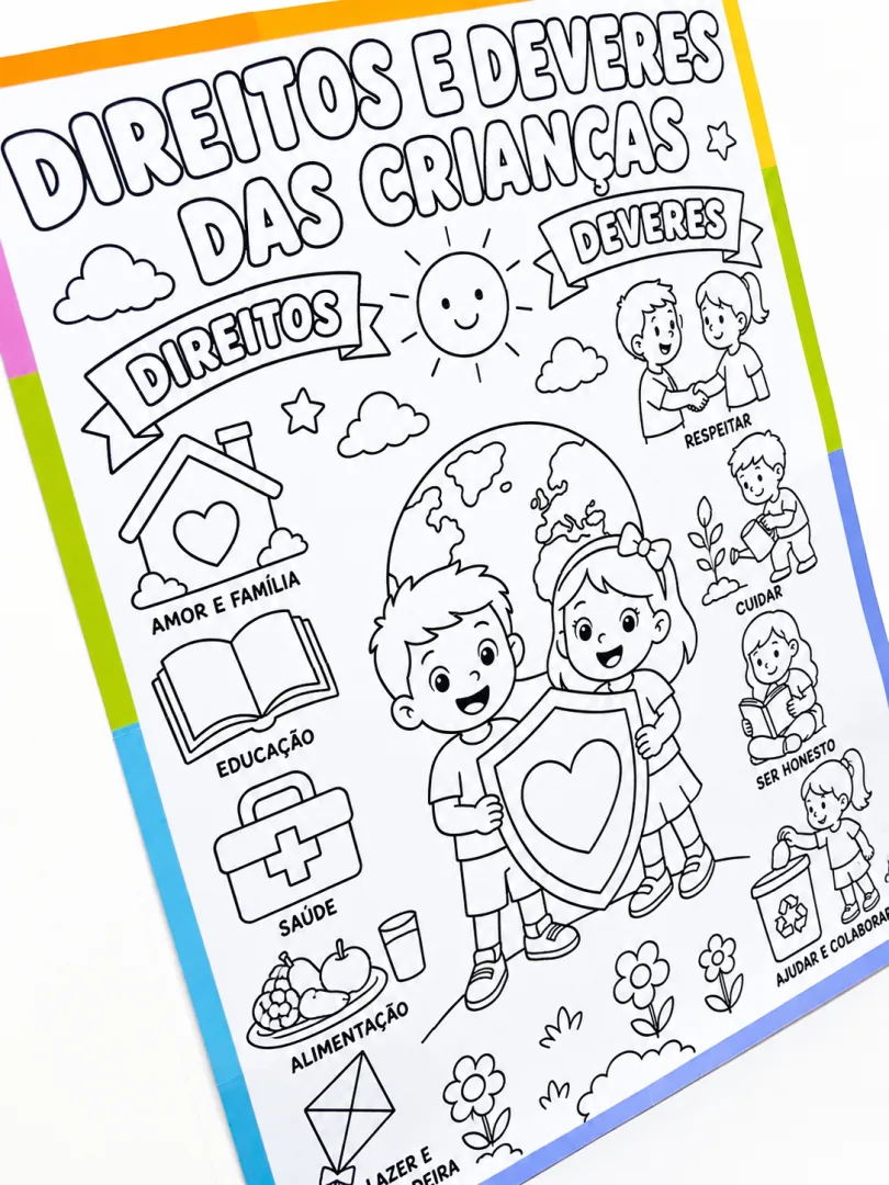 Cartaz de Direitos e Deveres para Educação Infantil e Ensino Fundamental — imagem 2