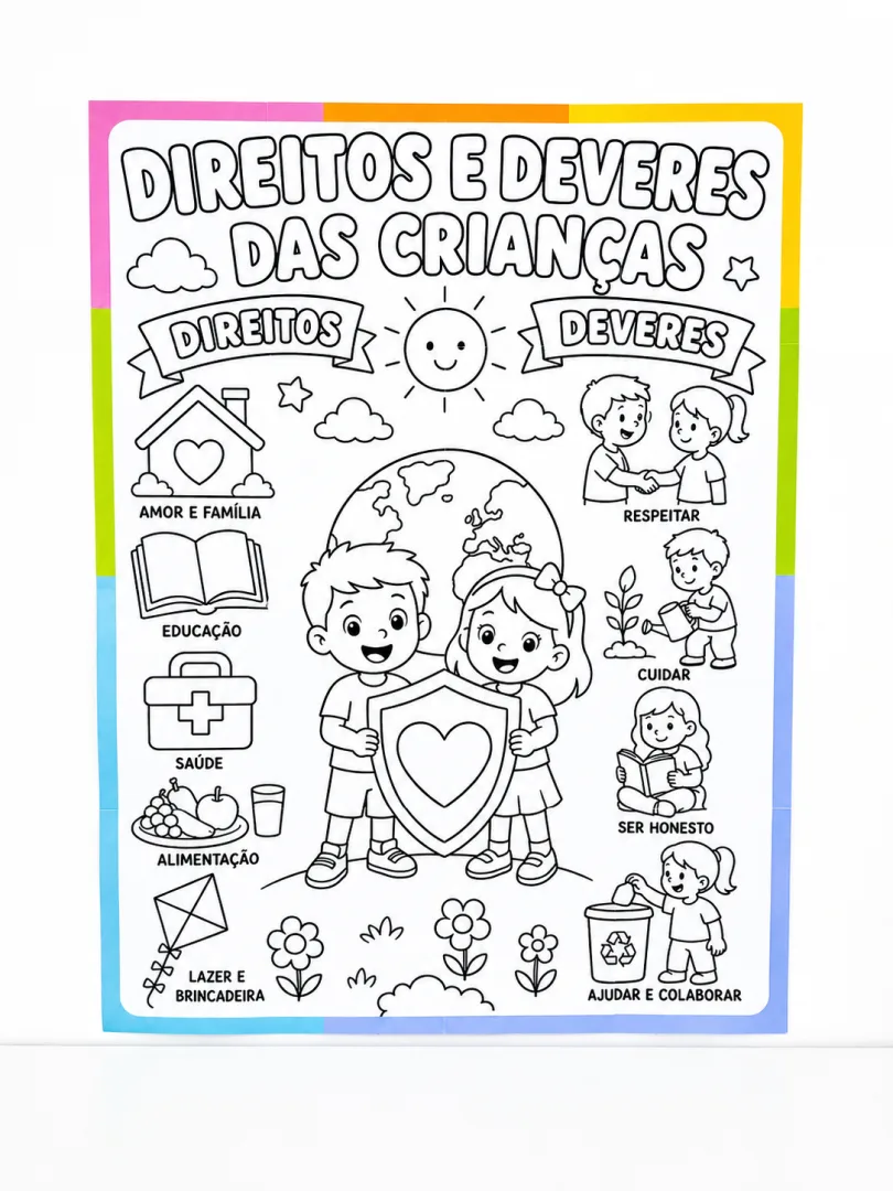 Cartaz de Direitos e Deveres para Educação Infantil e Ensino Fundamental — imagem 3