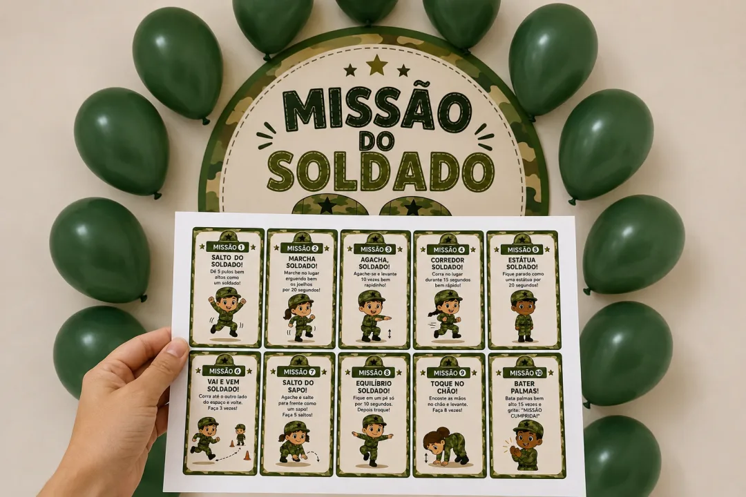 Cartaz Dinâmica Missão do Soldado - PDF 6 Folhas — imagem 3