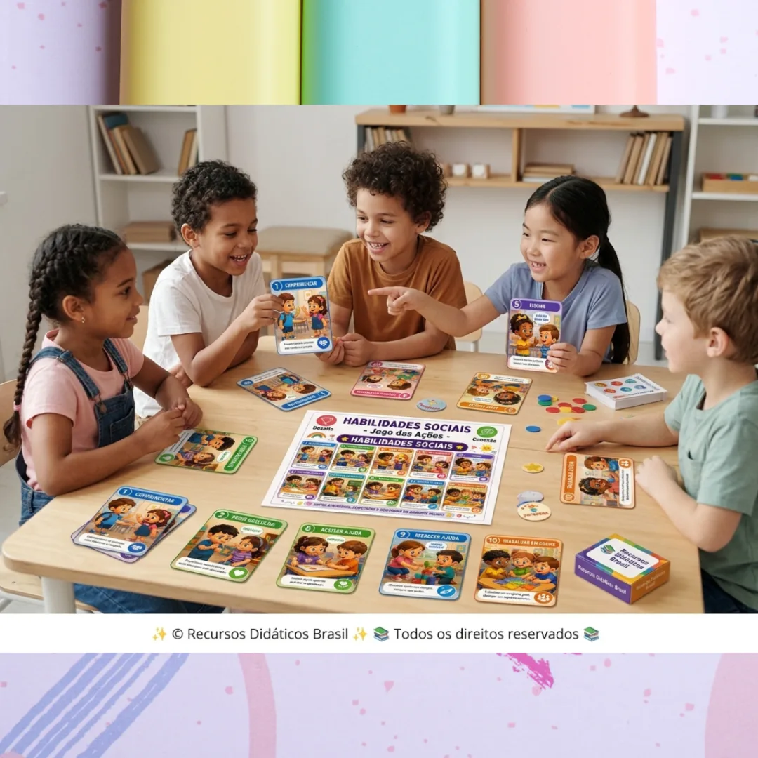 Cartaz Habilidades Sociais Educação Infantil Fundamental PDF PNG — imagem 4