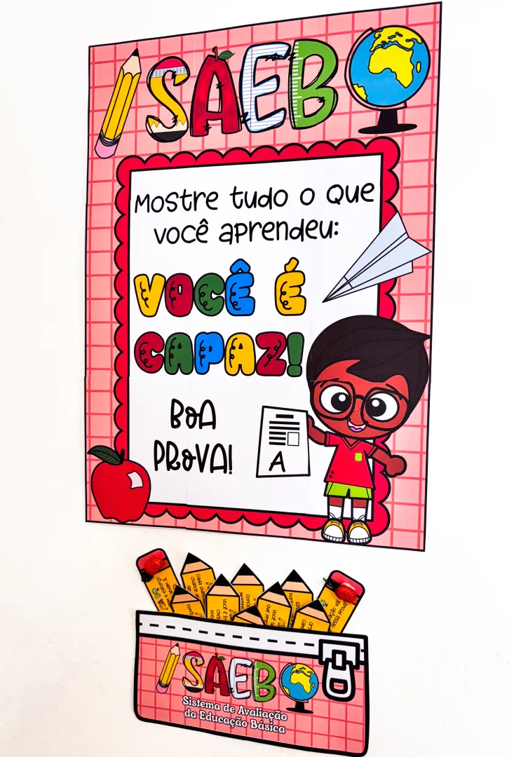 🌈Cartaz Incentivo SAEB 💰6,99 • ⁠• Cartaz especial para encher a sala de motivação e criar um clima de confiança. • Bol — imagem 3