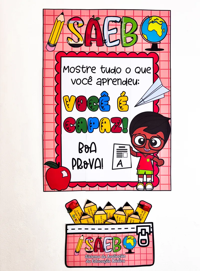 🌈Cartaz Incentivo SAEB 💰6,99 • ⁠• Cartaz especial para encher a sala de motivação e criar um clima de confiança. • Bol — imagem 2