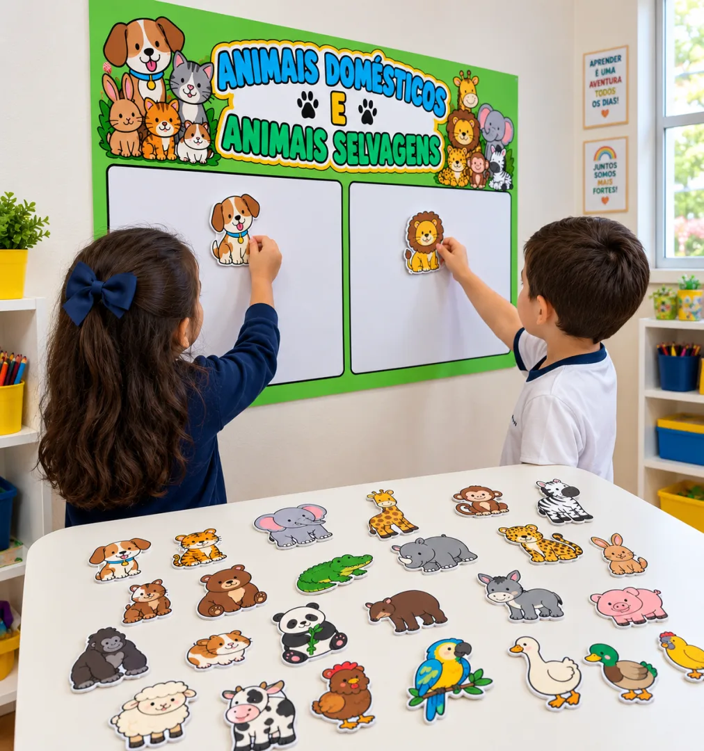 Cartaz Interativo: Animais Domésticos e Selvagens - Educação Infantil - PDF — imagem 4