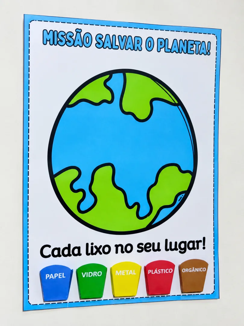 Cartaz Interativo - Missão Salvar o Planeta - PDF - Educação Infantil — imagem 2