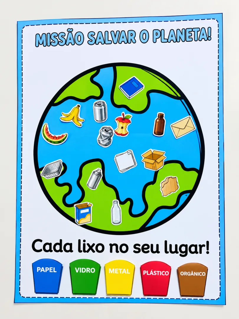 Cartaz Interativo - Missão Salvar o Planeta - PDF - Educação Infantil — imagem 3