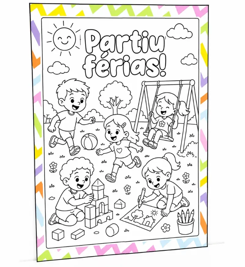 Cartaz Pintura Coletiva - Partiu Férias! — imagem 2
