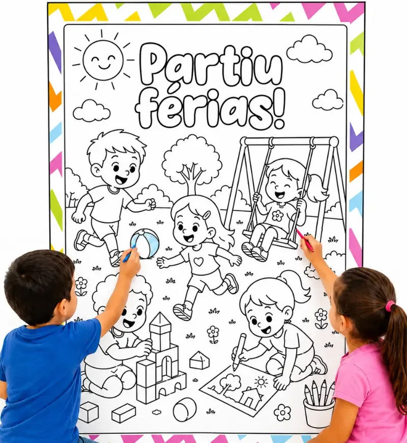 Cartaz Pintura Coletiva - Partiu Férias! — imagem 3