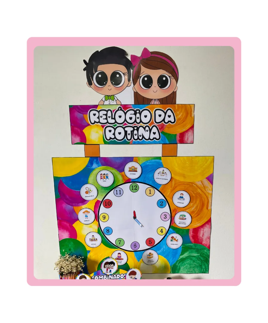 CARTAZ RELÓGIO DA ROTINA - Educação Infantil — imagem 2