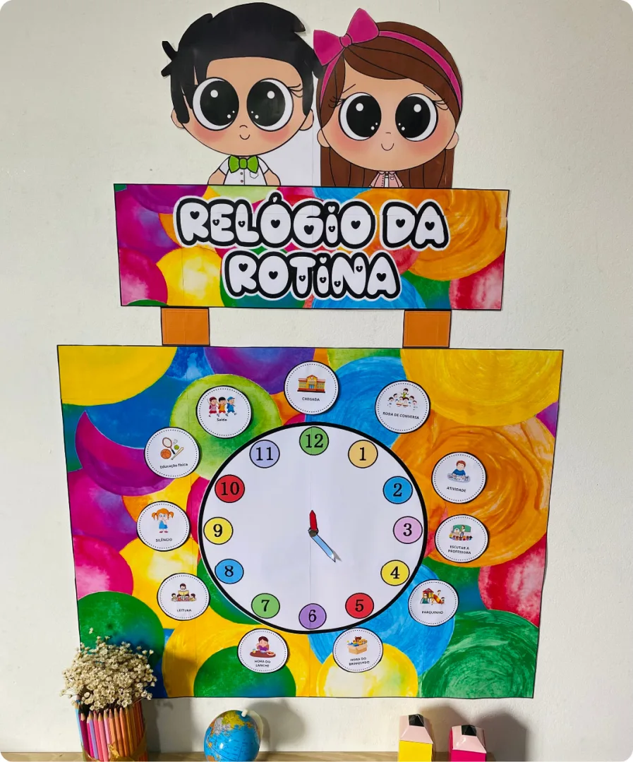 CARTAZ RELÓGIO DA ROTINA - Educação Infantil — imagem 4