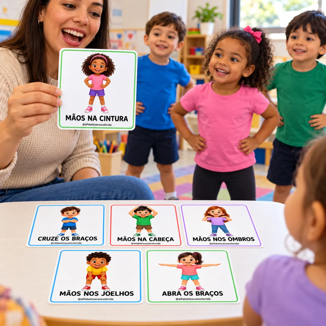 Cartões de Gestos e Movimentos em PDF – 24 Desafios de Imitação Infantil — imagem 6