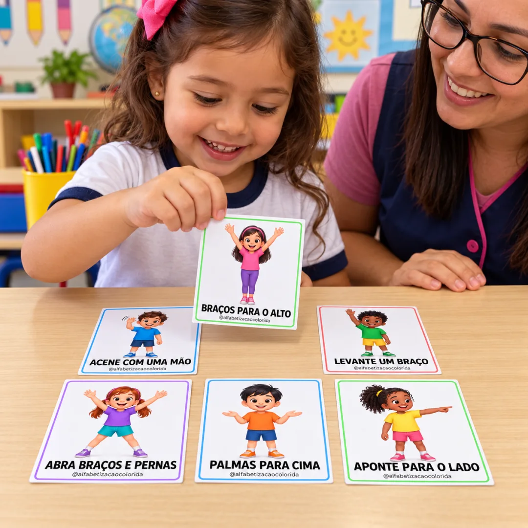 Cartões de Gestos e Movimentos em PDF – 24 Desafios de Imitação Infantil — imagem 2