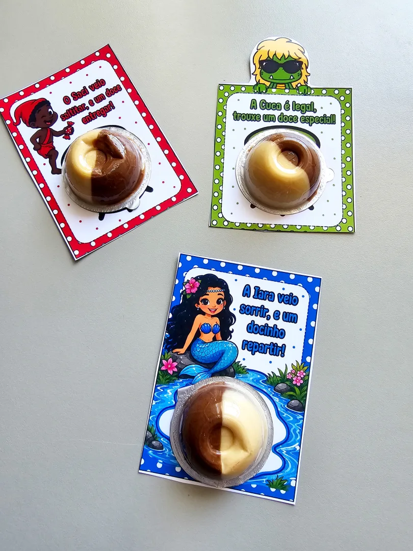 Cartões Lembrancinha de Doce Folclore Brasileiro (Saci, Cuca e Iara) — imagem 3