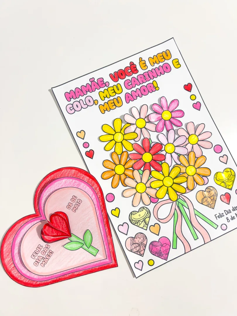 CARTÕES PARA COLORIR DIA DAS MÃES — imagem 3