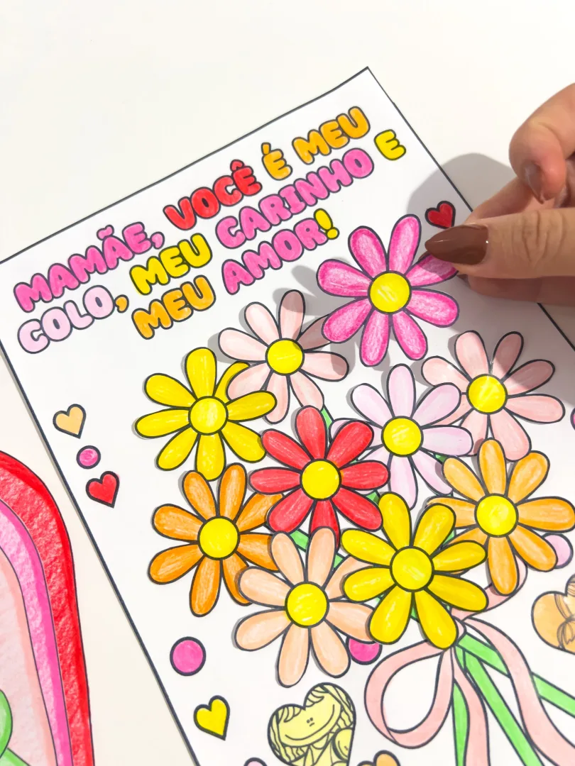 CARTÕES PARA COLORIR DIA DAS MÃES — imagem 4