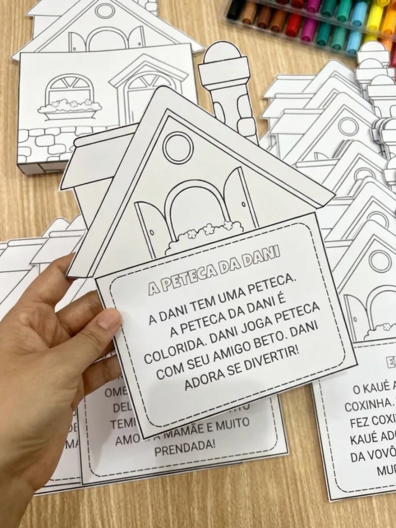 CASINHA DA LEITURA PARA COLORIR — imagem 2