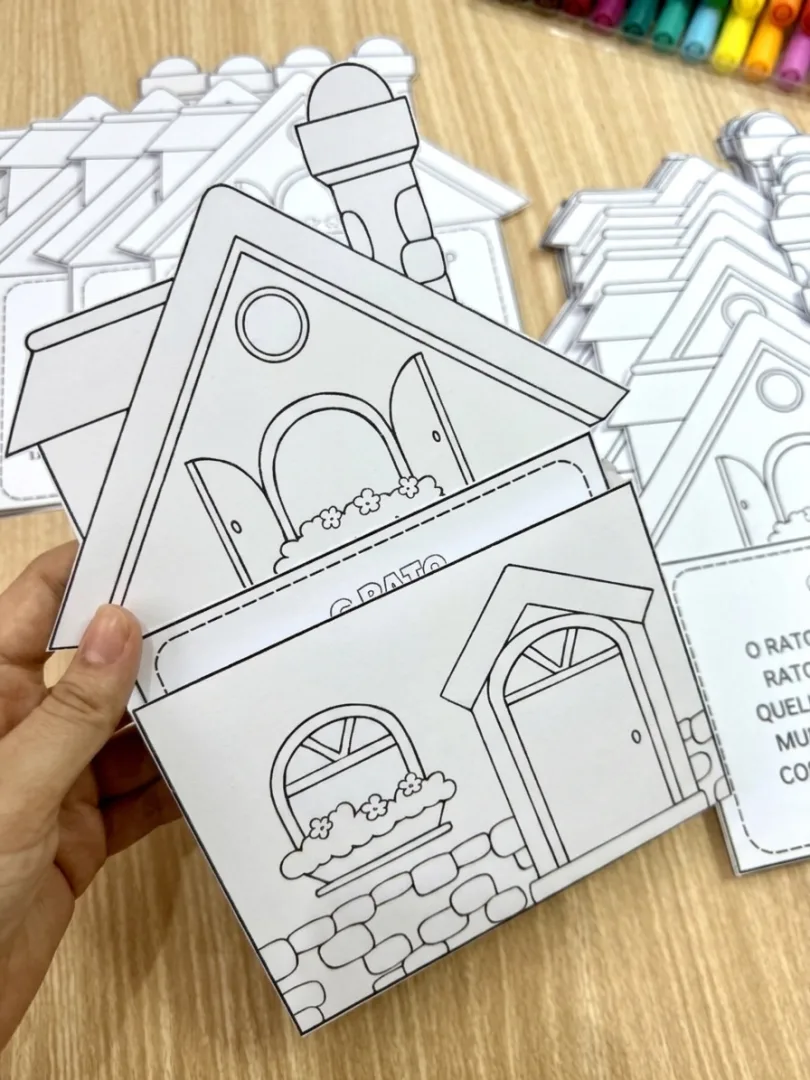 CASINHA DA LEITURA PARA COLORIR — imagem 3