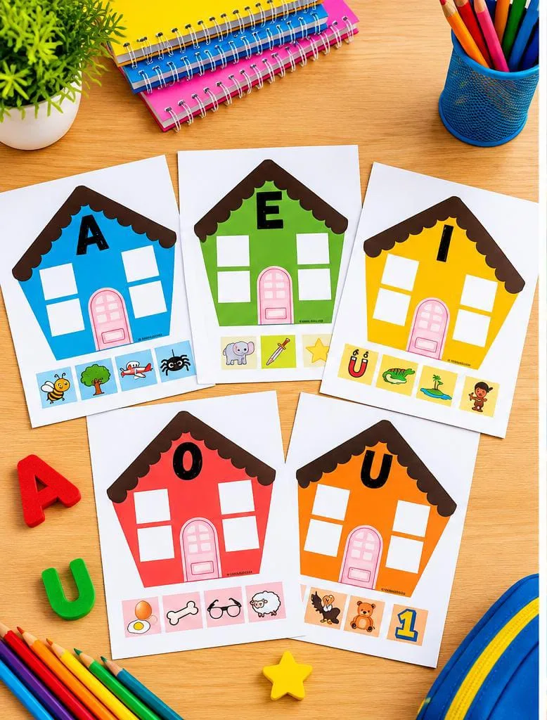 Casinha das vogais PDF ensino infantil e fundamental  — imagem 2
