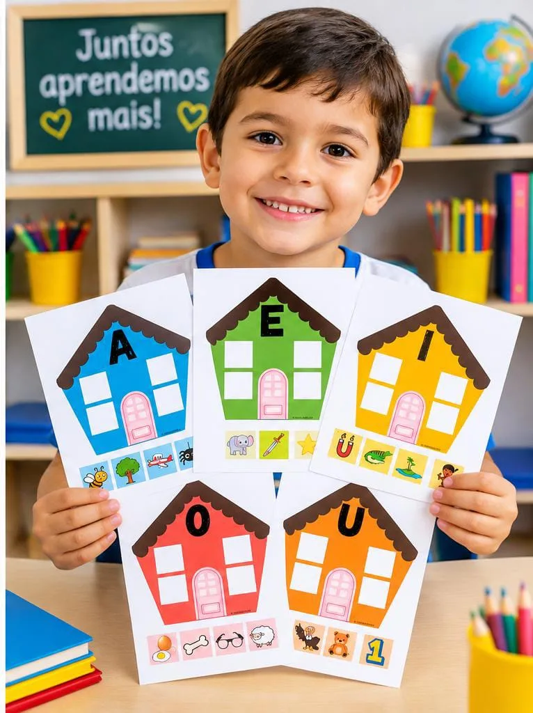 Casinha das vogais PDF ensino infantil e fundamental  — imagem 3