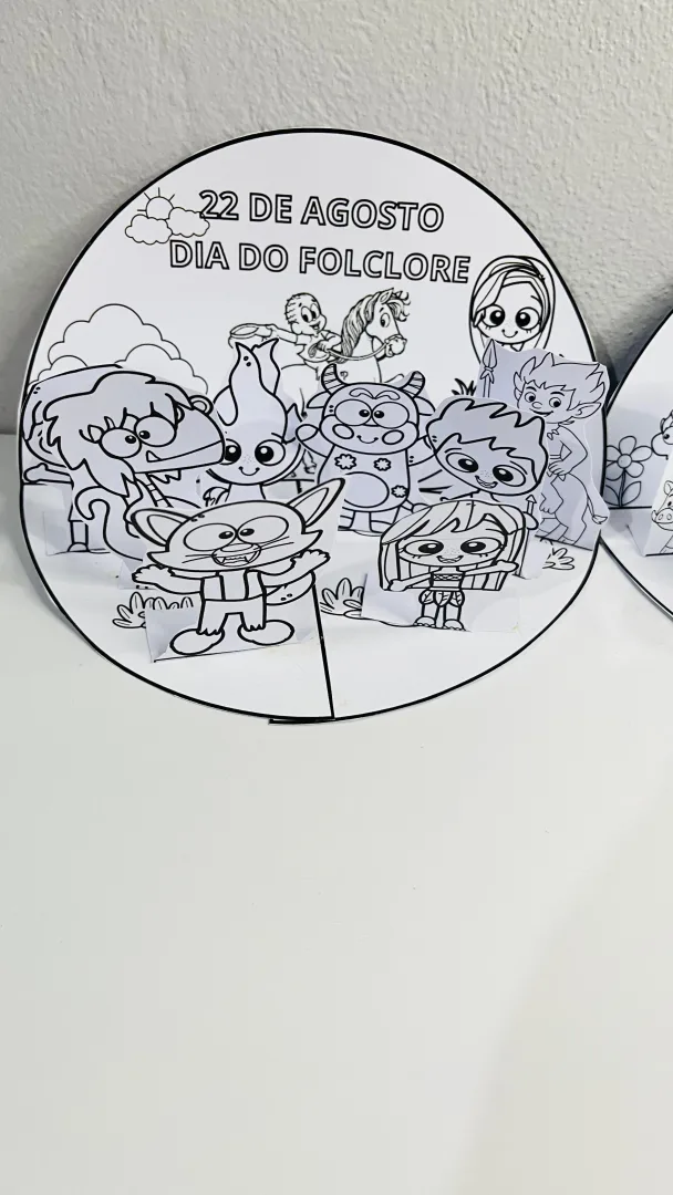  Cenário Folclore + Livrinho do Folclore para Colorir — imagem 5