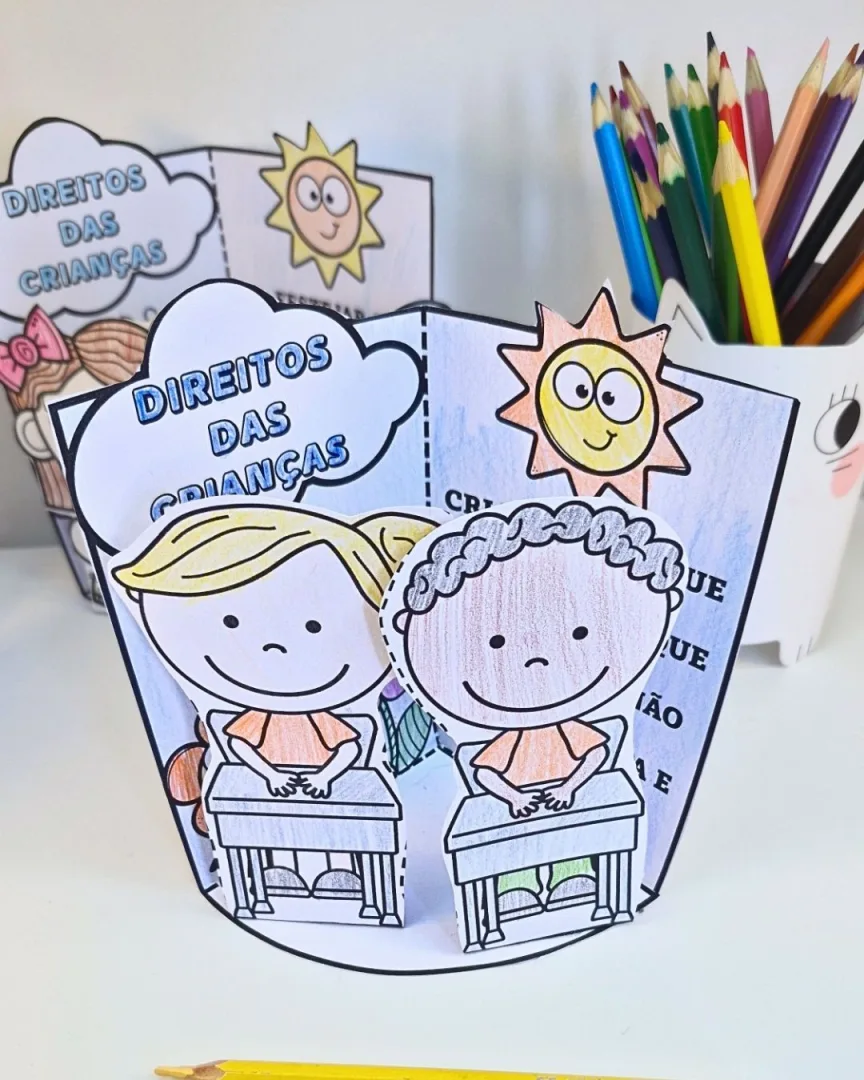  Cenários Direitos das Crianças para Colorir e Montar – Recurso Pedagógico — imagem 4
