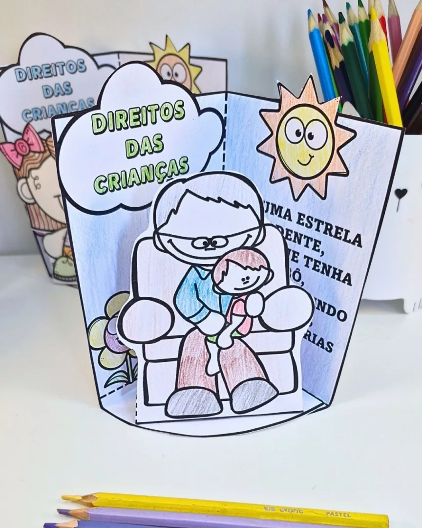  Cenários Direitos das Crianças para Colorir e Montar – Recurso Pedagógico — imagem 2