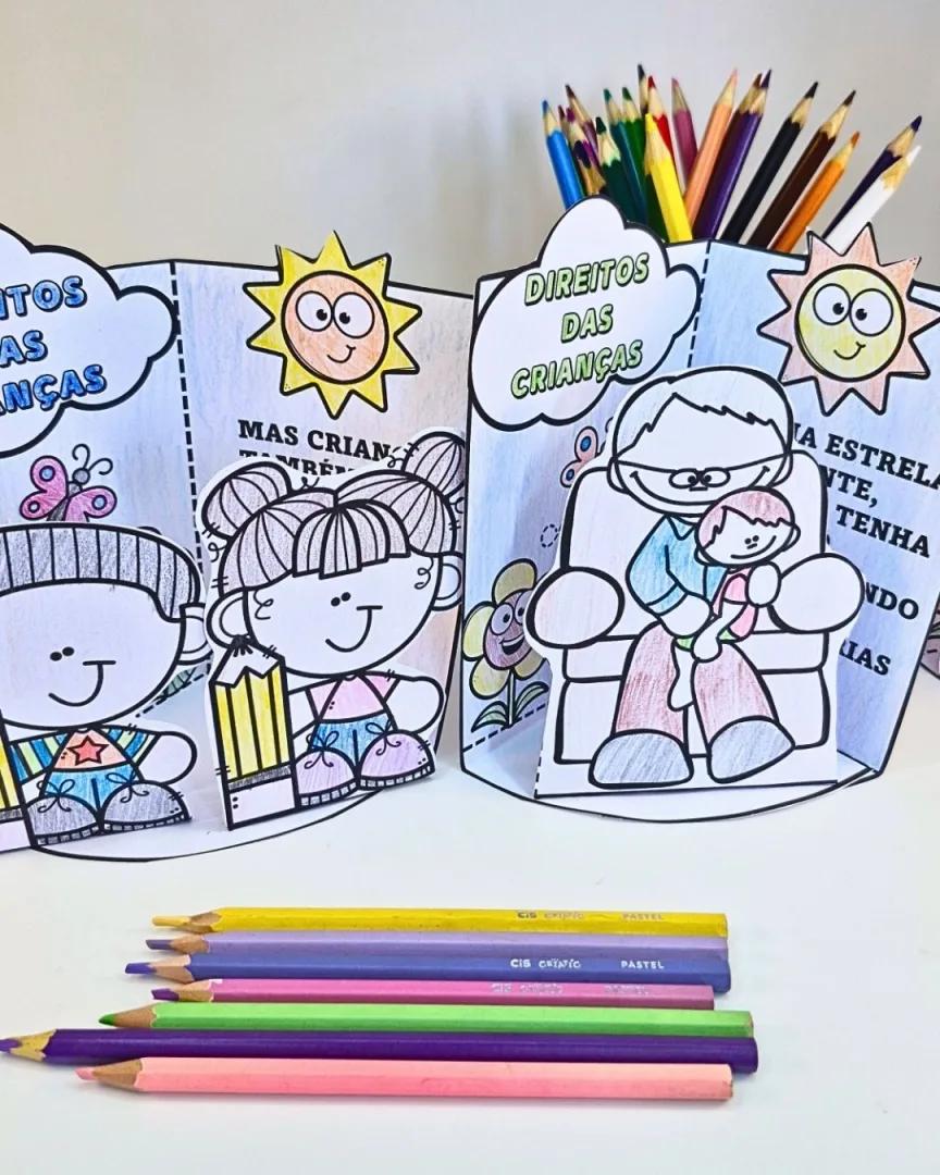  Cenários Direitos das Crianças para Colorir e Montar – Recurso Pedagógico — imagem 3