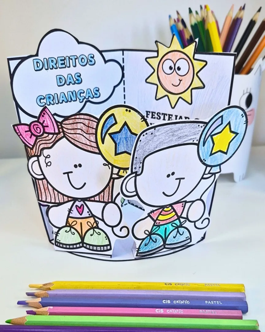  Cenários Direitos das Crianças para Colorir e Montar – Recurso Pedagógico — imagem 5