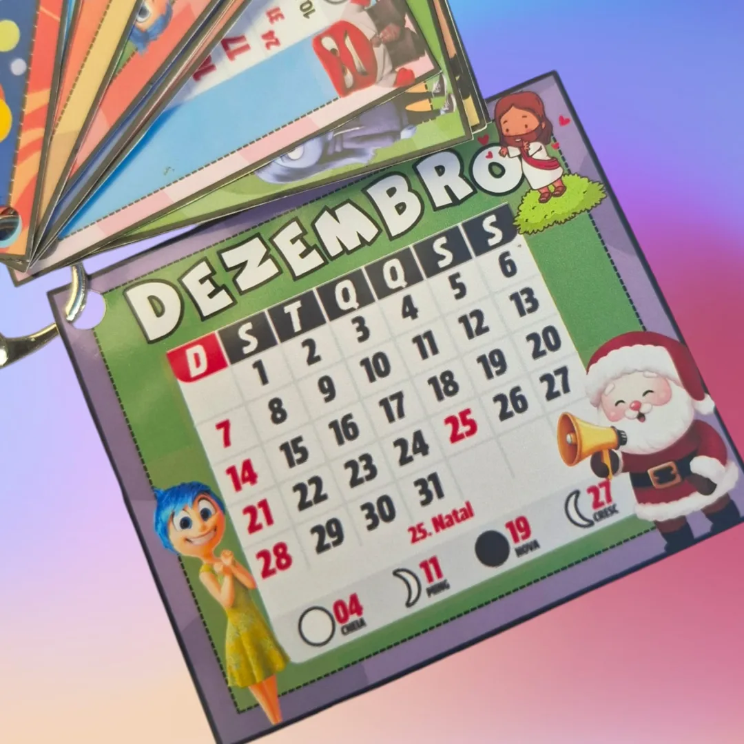 CHAVEIRO CALENDÁRIO DIVERTIDAMENTE — imagem 5