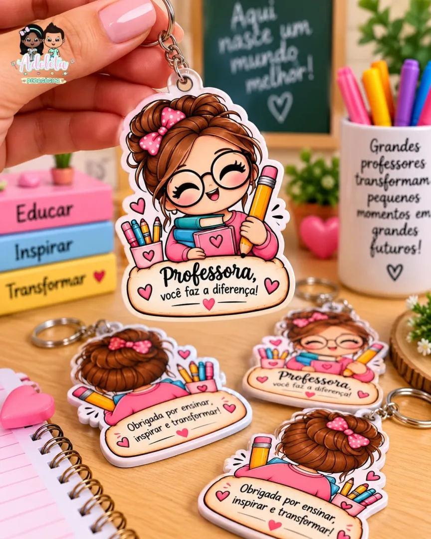 Chaveiro Dia dos Professores — imagem 3