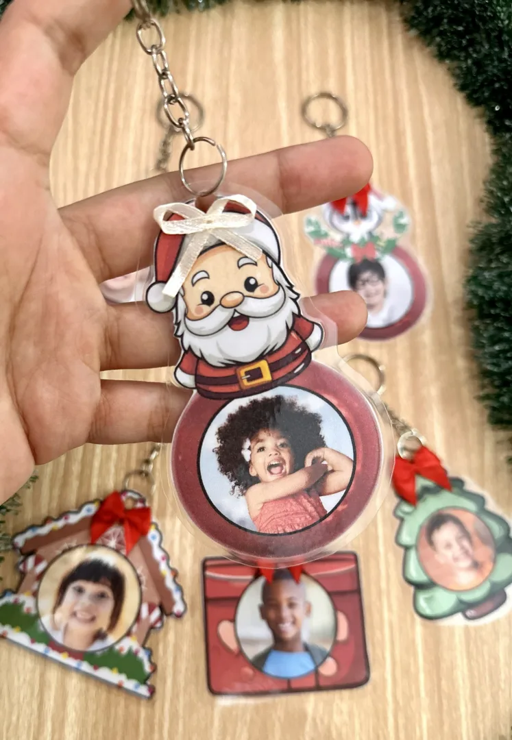 Chaveiros de Natal Personalizados com Foto da Criança – 6 Modelos para Imprimir — imagem 2