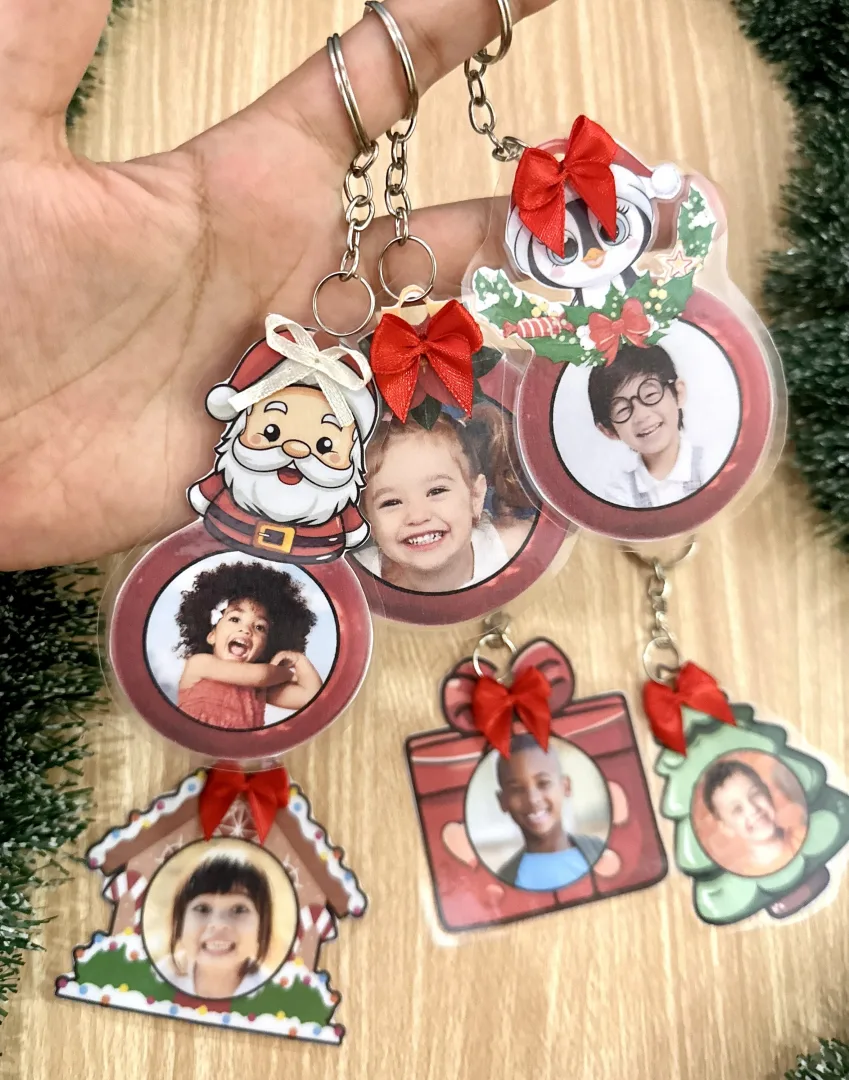  Chaveiros de Natal Personalizados com Foto da Criança – 6 Modelos para Imprimir — imagem 3