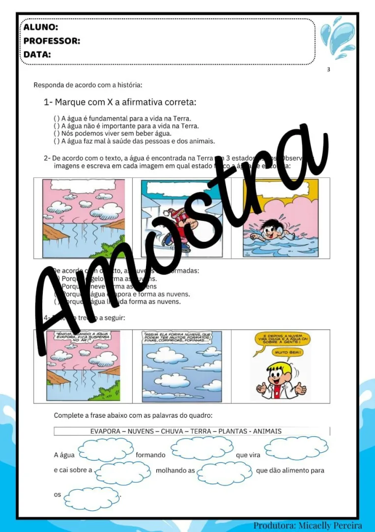 Ciclo da Água — Pronto para Imprimir — imagem 3