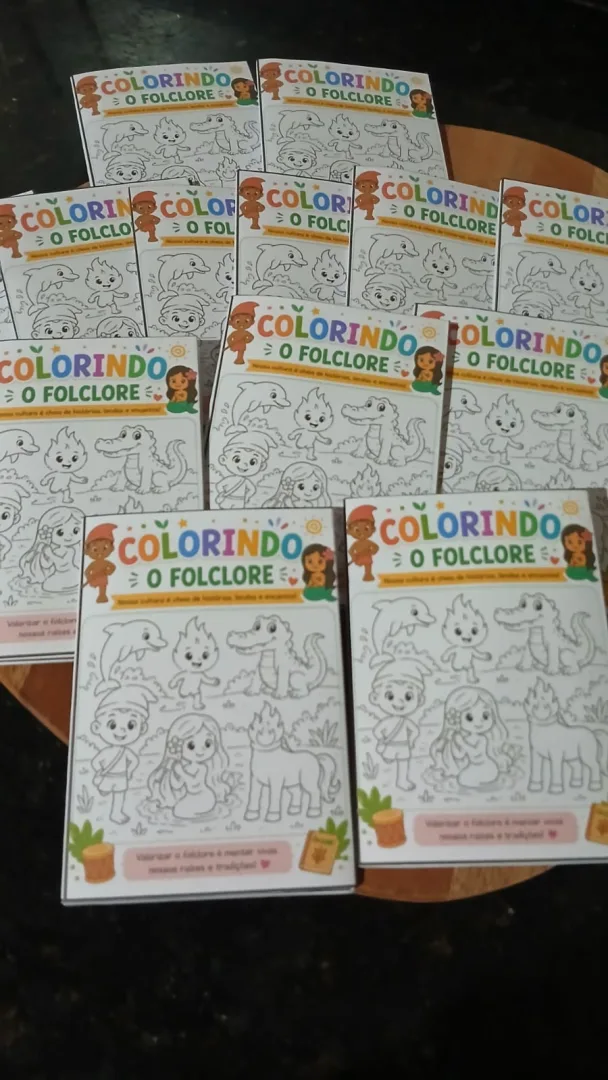 COLORINDO O FOLCLORE / MINI LIVRO DE COLORIR — imagem 3
