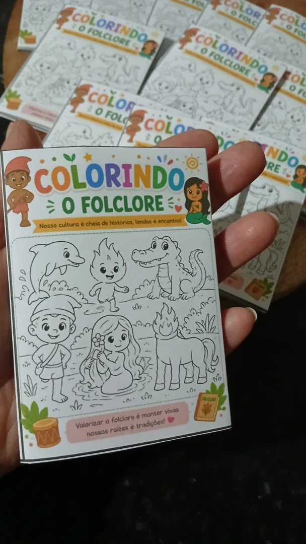 COLORINDO O FOLCLORE / MINI LIVRO DE COLORIR — imagem 4
