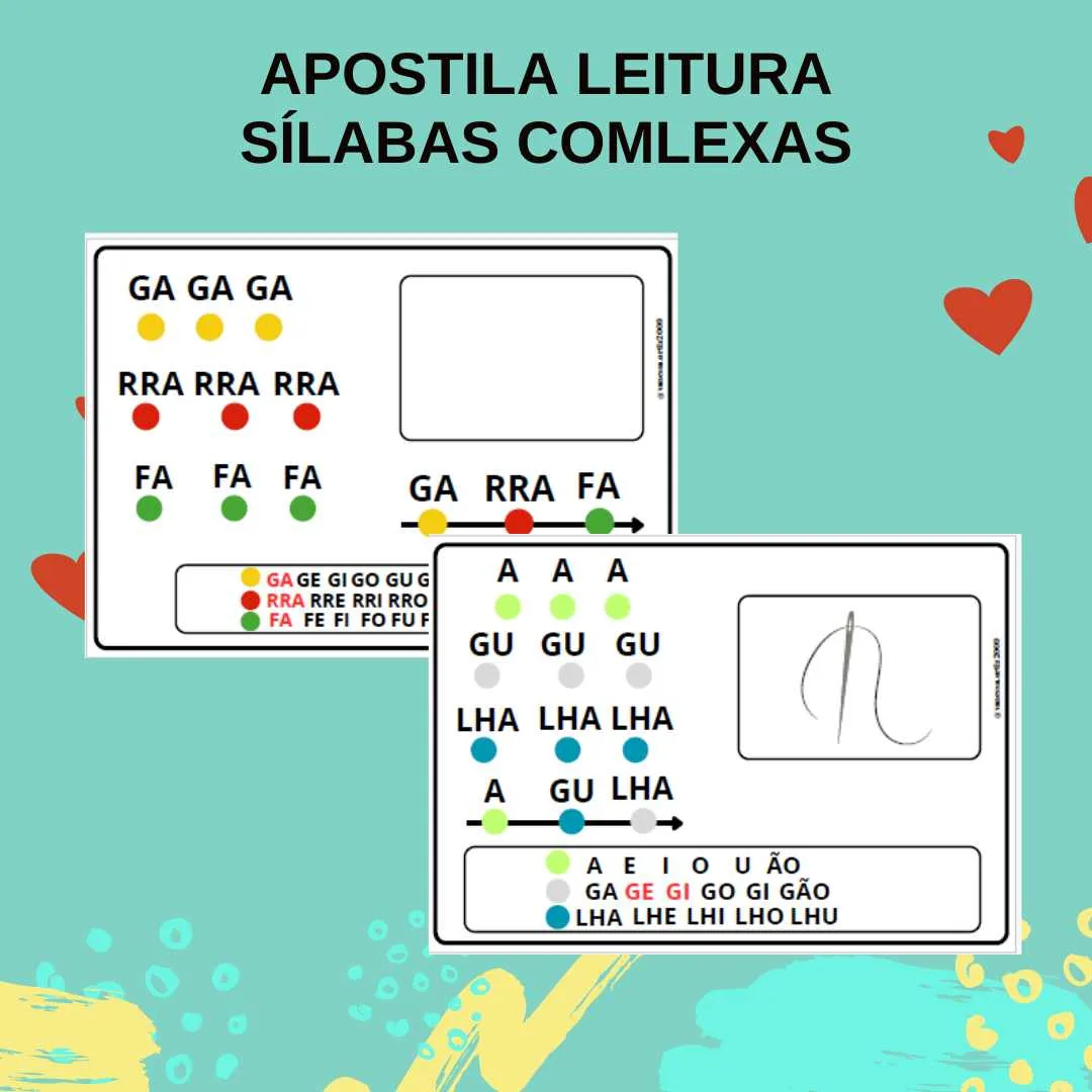COMBO APOSTILA GRAFISMO FONÉTICO: SÍLABAS SIMPLES E COMPLEXAS - LIVRO DE LEITURA SÍLABAS SIMPLES E COMPLEXAS — imagem 2