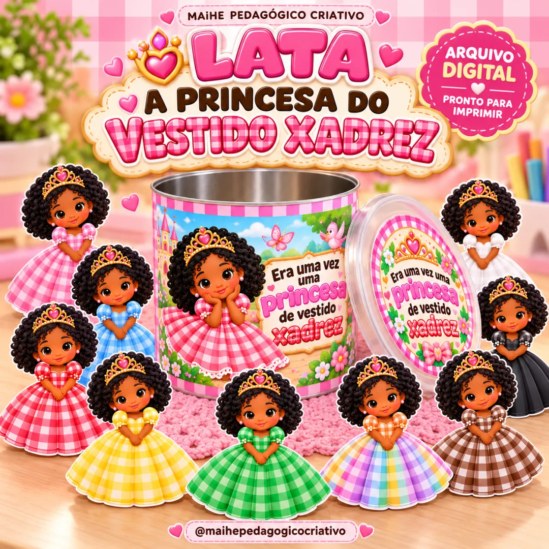 Combo Completo — A Princesa Do Vestido Xadrez - Educação Infantil - Arquivo Digital — imagem 6