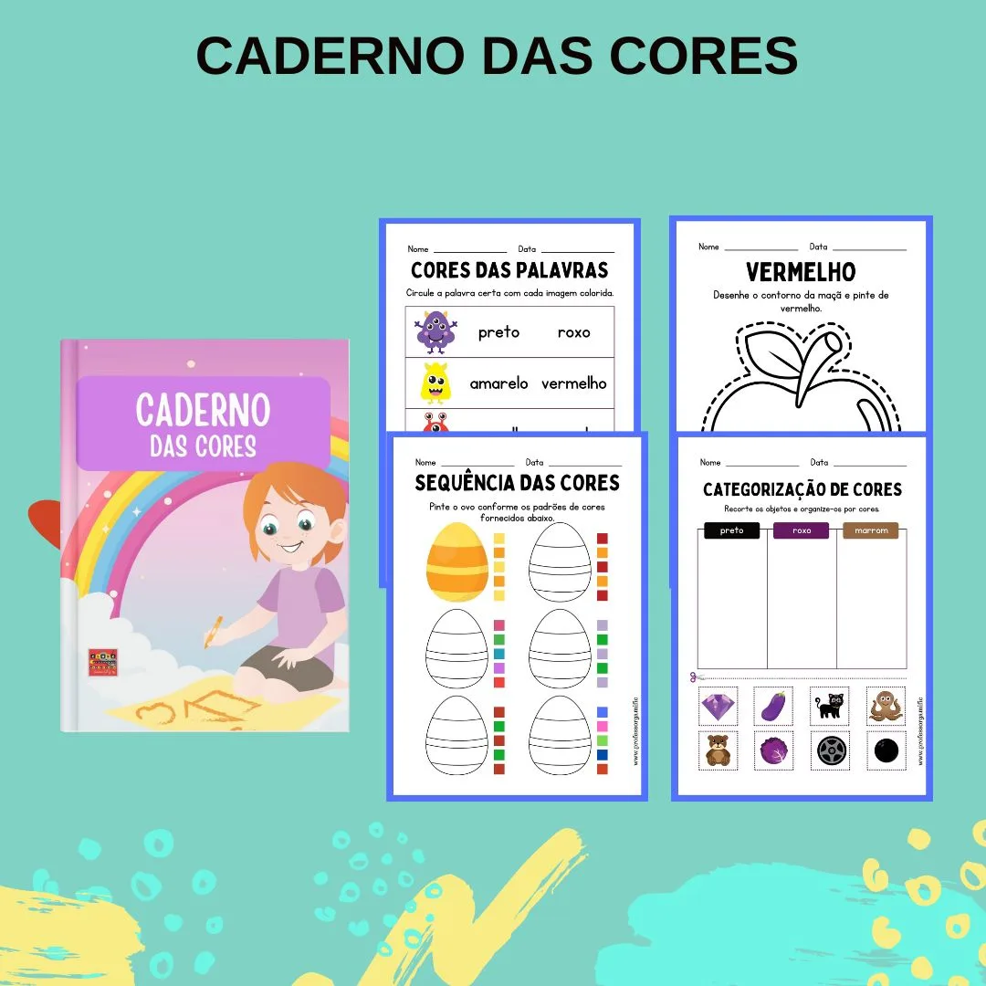 COMBO DE APOSTILAS: CORES - FORMAS E FRUTAS — imagem 2