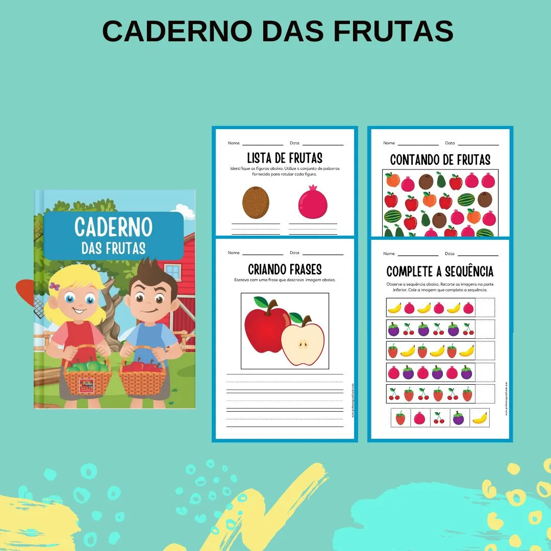COMBO DE APOSTILAS: CORES - FORMAS E FRUTAS — imagem 3