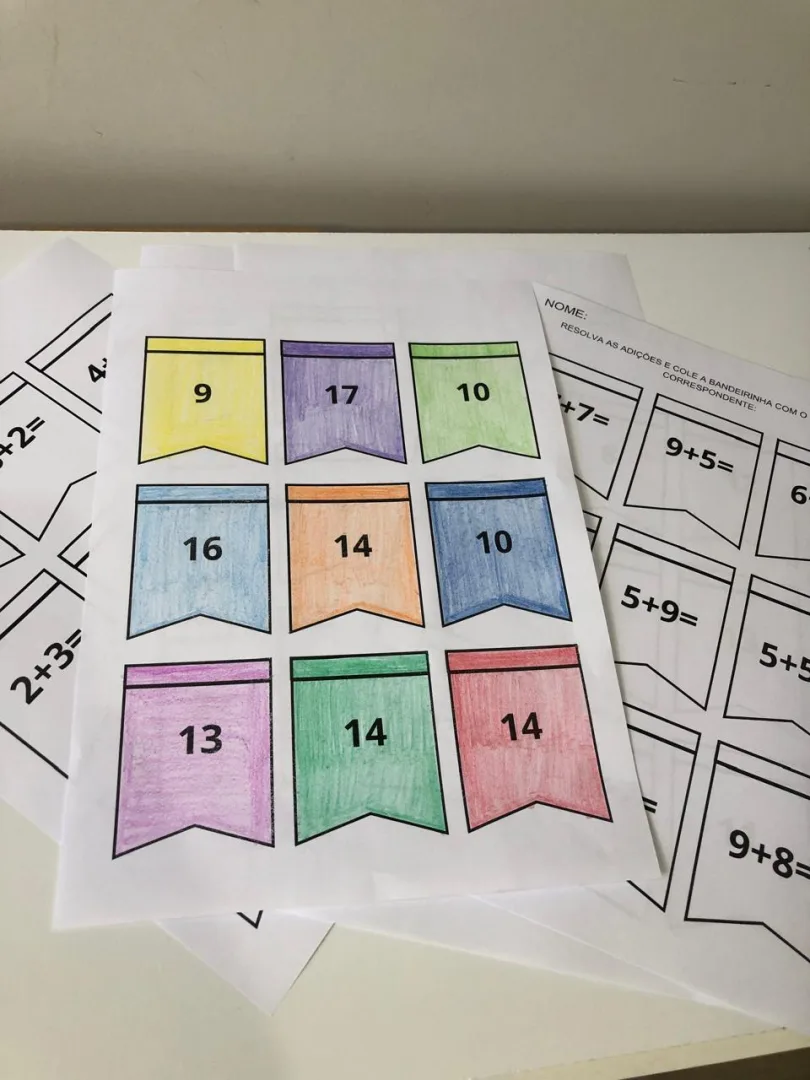 COMBO DE ATIVIDADES JUNINAS: BANDEIRINHA DAS OPERAÇÕES MATEMÁTICAS — imagem 5