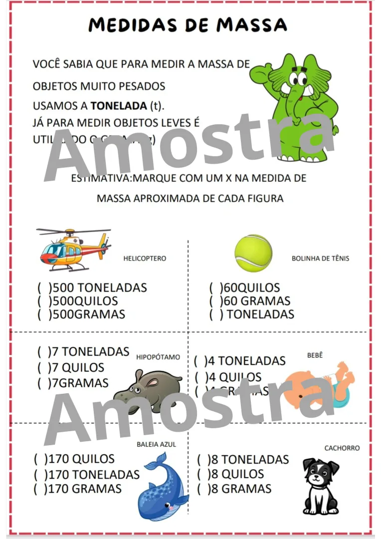 ⭐COMBO DE ATIVIDADES UNIDADES DE MEDIDAS 1º AO 4º ANO⭐ — imagem 7