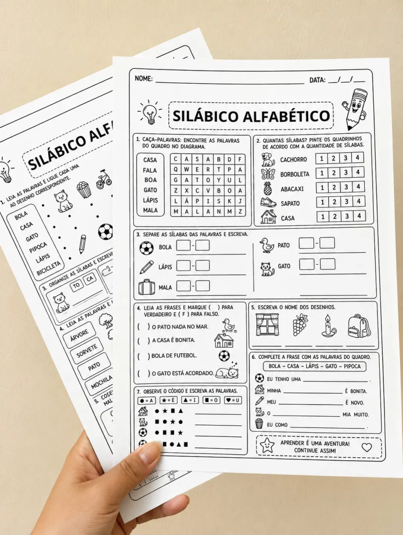 COMBO NÍVEIS DE ESCRITA ✨ 💰8,00 Um material completo para auxiliar professores no processo de alfabetização e sondagem  — imagem 6