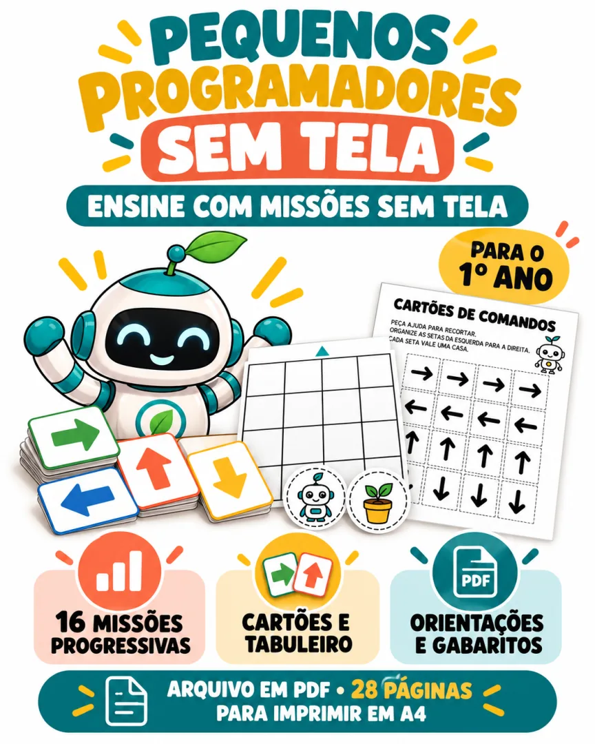 Computação Desplugada para o 1º Ano — 16 Missões de Algoritmos em PDF — imagem 3