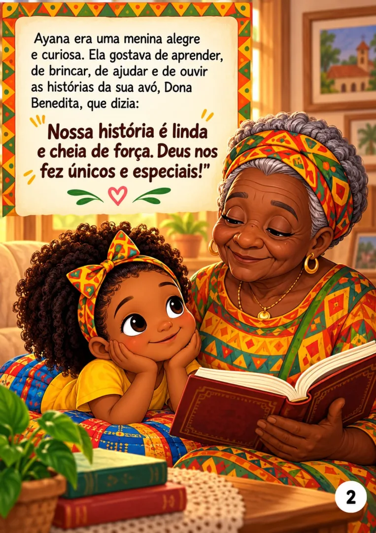 Consciência Negra - Historinha O Brilho de Ayana - Educação Infantil PDF 12 páginas — imagem 4